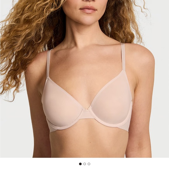 PINK Victoria's Secret Light Blush Mesh Underwire Bra - Picture 2 of 3